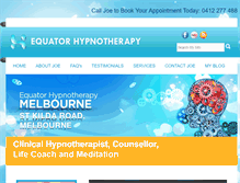 Tablet Screenshot of equator-hypnotherapymelbourne.com